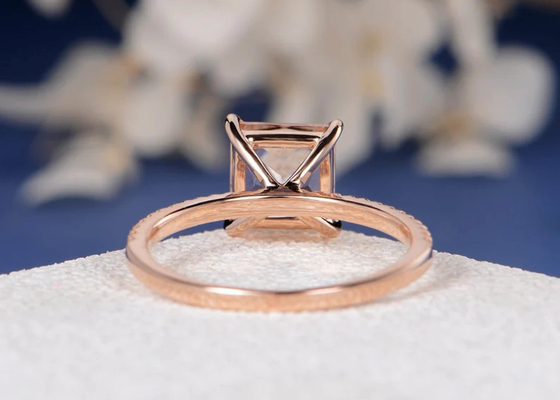 Размер 6×6mm принцессы Резать кольца украшений диаманта Morganite реального
