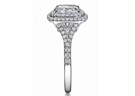 Обручальное кольцо венчика отрезка валика OEM установило с диамантом 66pcs 1.2ct