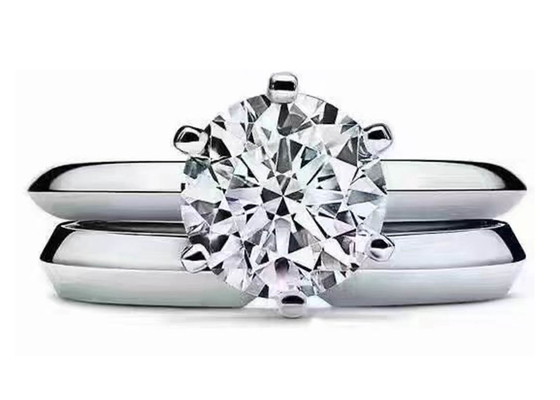 установка обручального кольца белого золота отрезка круга 18k 5mm с ODM диамантов 8pcs