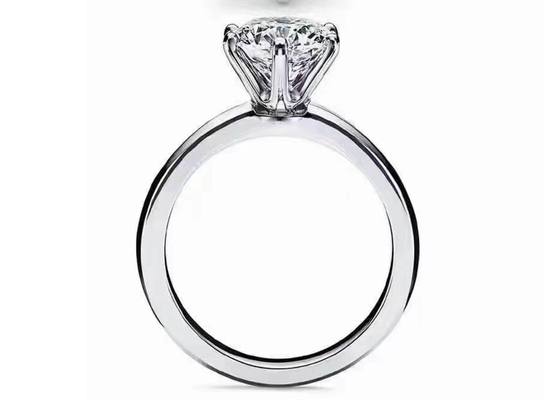 установка обручального кольца белого золота отрезка круга 18k 5mm с ODM диамантов 8pcs