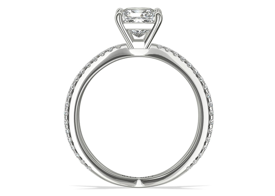 захват обещания 0.1ct RD3.0MM и обручальное кольцо установили вес 3.21g