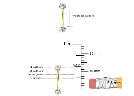 размер кольца 10mm 8mm ювелирных изделий прошивкой тела золота диаманта 16g для кнопки живота