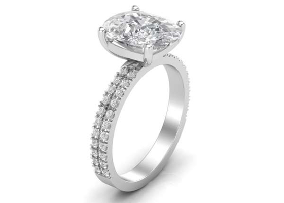 Украшения 20pcs чистого золота 14K 6×8MM с овальным диамантом 1.5ct