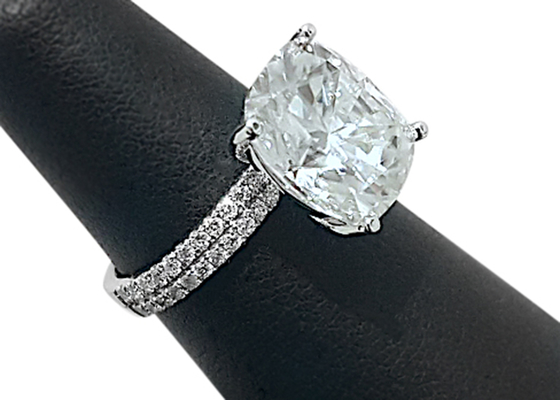 Украшения 20pcs чистого золота 14K 6×8MM с овальным диамантом 1.5ct