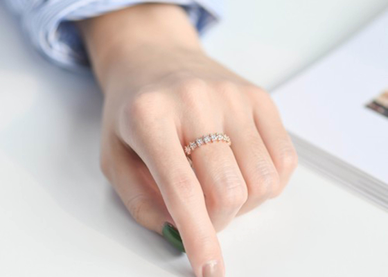 кольцо с бриллиантом звезды золота 0.54ct, обручальное кольцо золота 18k 1.3mm для девушки женщин