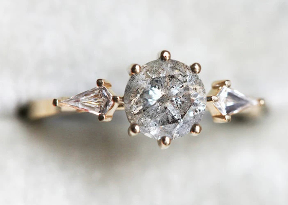 выросли лабораторией, который обручальные кольца диаманта 0.8ct, OEM ODM обручального кольца золота 9k