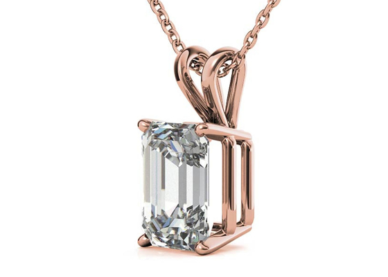 изумруд 1.05ct отрезал шатон Dia 7×5mm ожерелиь золота 14k устанавливая тип