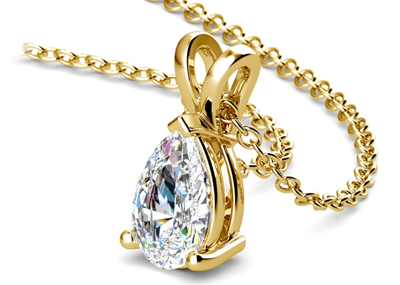 Ожерелья золота отрезка 0.84ct 14k груши со шкентелем 8×5mm винтажным
