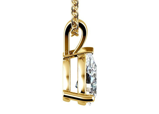 Ожерелья золота отрезка 0.84ct 14k груши со шкентелем 8×5mm винтажным