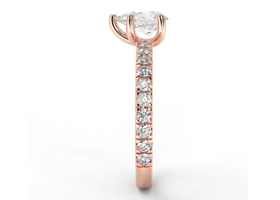 Wedding18K подняло груша кольца золота отрезало ODM сертификата 0.80ct DGC