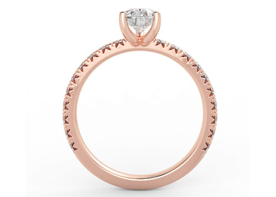 Wedding18K подняло груша кольца золота отрезало ODM сертификата 0.80ct DGC