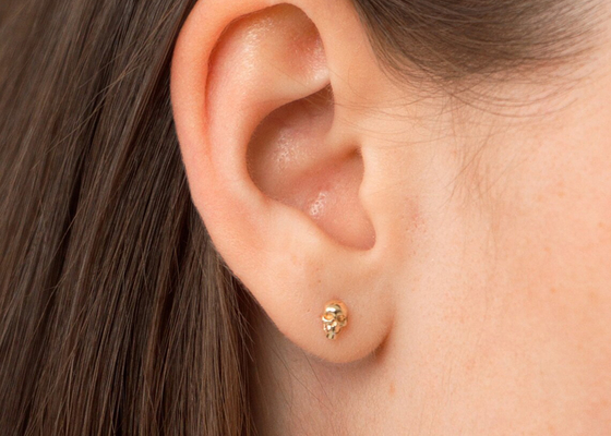 Рука Prong серег 3×5MM черепа золота годовщины устанавливая тип ODM