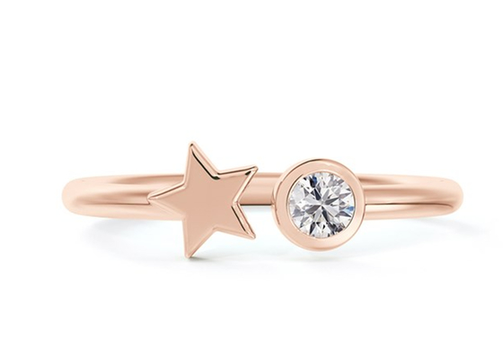 кольцо 3.5mm круглое Moissanite, 0,16 ODM обручального кольца золота карата 9k