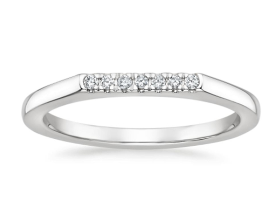 обручальные кольца Moissanite стерлингового серебра 0.07carat 925 1.3mm для женщин