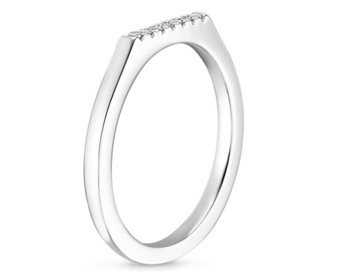 обручальные кольца Moissanite стерлингового серебра 0.07carat 925 1.3mm для женщин