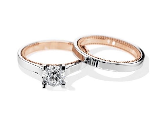 2 кольцо золота 7.5MM цвета тона 9K с диамантом 1.5ct Moissanite