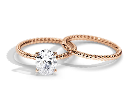 Овальное кольцо золота 1.5ct отрезка 9K 6×8MM с Prong Moissanite устанавливая тип