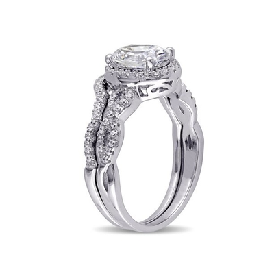 Овальный вес обручального кольца 0.92ct диаманта белого золота отрезка 18kt для ODM женщин