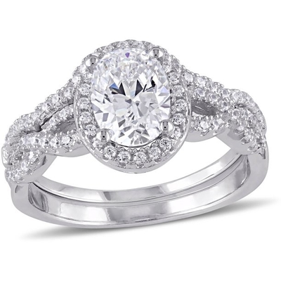 Овальный вес обручального кольца 0.92ct диаманта белого золота отрезка 18kt для ODM женщин