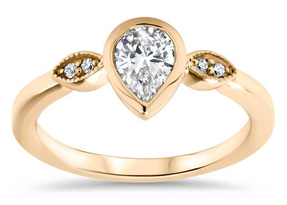 кольцо Moissanite золота 0.77carat 10k, размер обручального кольца 5×7mm пасьянса золота