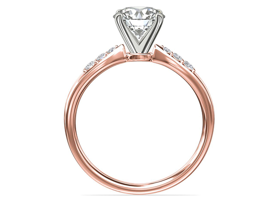 Кольцо установки 9K когтя серебряное с 3.6ct вокруг отрезанного диаманта лаборатории