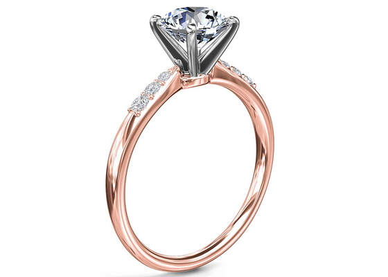 Кольцо установки 9K когтя серебряное с 3.6ct вокруг отрезанного диаманта лаборатории