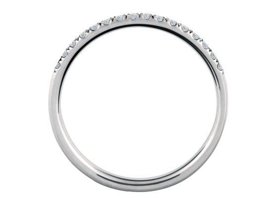 Материал серебра кольца 9k серебряный 925 лакомства 1.3mm с 0.16Carat Moissanite