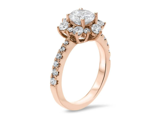 Снежинка воодушевила серебряное кольцо 9K с весом размера 1.0ct диаманта RD6.5MM лаборатории