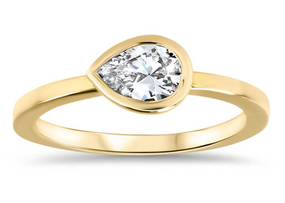обручальное кольцо желтого золота 0.77ct, обручальное кольцо шатона ODM установленное для дамы