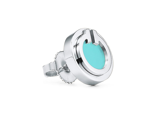 Серьги круга бирюзы ODM, вес серег 2.37g бирюзы 18k Dia 9.65mm