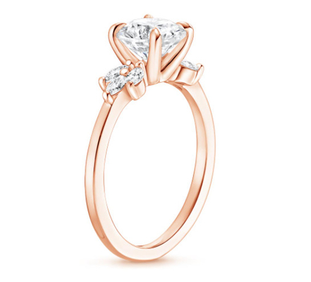 Размер выросли лабораторией, который Moissanite отрезка груши кольца 0.77ct PS5×7mm 14K поднял материал золота