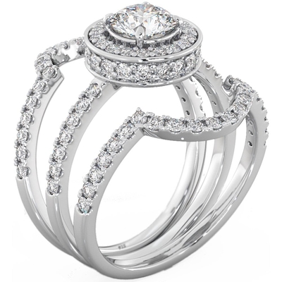Вес обручальных колец 0.90CT захвата диаманта установки Prong
