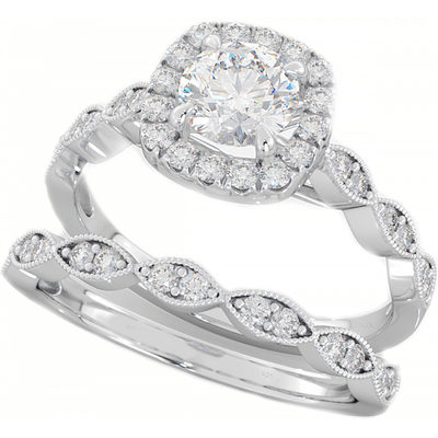 Bridal набор обручальных колец 0.90CT, квадратный ODM обручального кольца диаманта