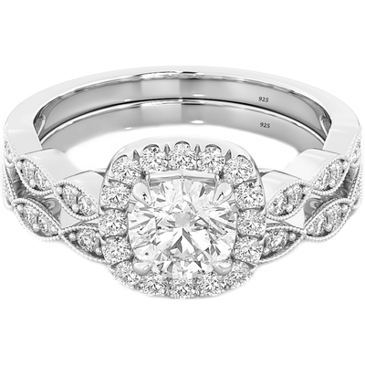 Bridal набор обручальных колец 0.90CT, квадратный ODM обручального кольца диаманта