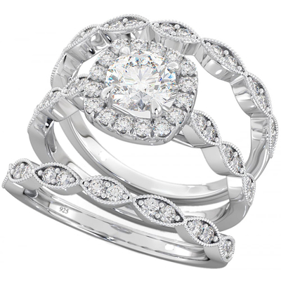 обручальное кольцо диаманта венчика 51pcs 0.51CT установило Prong когтя устанавливая тип