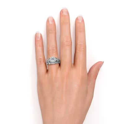 Винтажные 2 обручального кольца захвата диаманта карата для Bridal ODM
