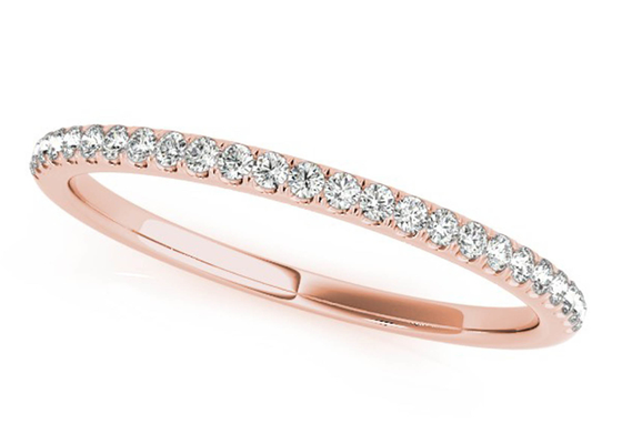 Кольцо золота квадратного диаманта Prong розовое, 0.35CT спрятанный ODM обручального кольца венчика